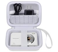 Elonbo Custodia per fotocamera digitale compatibile con CAMKORY/Gtonster/Lecnippy/Lecran/ROQIOO/aycy/Hiacinto/SMARTKLIK/Vitaler/Froitx/FJFJOPK portatile compatta per bambini, colore bianco