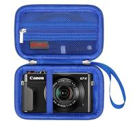 Elonbo Custodia per Fotocamera per Canon PowerShot G7 X / G7 X Mark II / G7 X Mark III / G9 X mark III Digital 4K Vlogging Camera, Borsa da Viaggio per Videocamera in Streaming Video. Blu