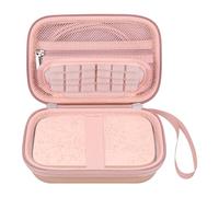 Elonbo Custodia per Gioco Portatile Anbernic RG35XX 2024, IPS Retro Games Consoles Borsa di Immagazzinaggio da Viaggio, Emulatore Classico Portatile Video Gaming Organizer Holder,Oro Rosa