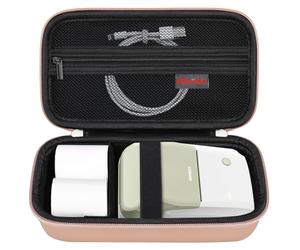 Elonbo Custodia per Label Maker Machine, Portable Mini Wireless Bluetooth Label Printer Borsa da viaggio, Oro rosa