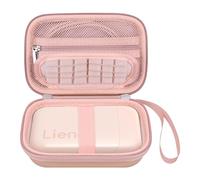 Elonbo Custodia per Liene 2x3 Stampante Fotografica, Supporto di Viaggio Della Stampante Istantanea Portatile, Mini Sacchetto Della Stampante Fotografica. Rosa+Interno Rosa
