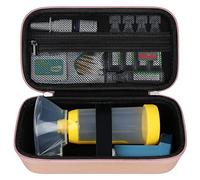 Elonbo Custodia per l'inalatore di asma, distanziatore per inalatori per bambini e adulti, maschere, porta inalatore Astma Travel Organize Bag, tasca adatta farmaci allergici, oro rosa (solo caso)