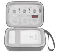 Elonbo Custodia per Nelko P21 / per TYPONOS P21 Label Maker Machine, Portable Bluetooth Label Printer Travel Bag, Mini Smart Handheld Labeler Storage Holder, Grigio Bianco