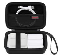 Elonbo Custodia per NIIMBOT D110/JADENS D110 Etichetta Maker Macchina, Borsa da viaggio senza fili portatile Bluetooth Stampante di etichette, Tasca adatta nastro, Nero