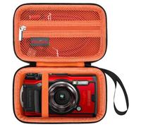 Elonbo Custodia per OM SYSTEM Tough TG-7 fotocamera digitale/OM Sistema Olympus TG-6 Fotocamera Subacquea, Robusto WiFi 4K Video Fotocamera Digitale Custodia Borsa da Viaggio, Nero