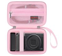 Elonbo Custodia per Ricoh GR IIIx HDF/GR IIIx/GR III HDF/GR III/GR II/GR Digital Camera, borsa da viaggio rigida per fotocamera compatta RICOH GR Premium, Rosa