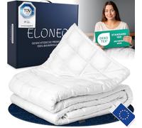 ELONEO Coperta Ponderata 200x200 cm 7 kg, certificata TÜV e Oeko-Tex, Weighted Blanket in 100% cotone, coperta rilassante e terapeutica antistress, coperta pesante per dormire
