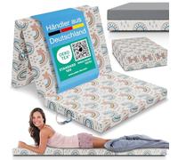 ELONEO Materasso pieghevole 75x200 cm, altezza 8 cm, materasso pieghevole per ospiti, materasso singolo, cubo per dischi intervertebrali, materasso da viaggio, letto per ospiti, letto pieghevole