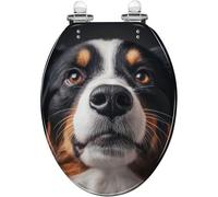 Elongated Toilet Seat, Australian Shepherd Pattern for Bathroom