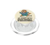 Elopement Funny Panicked Cat Retro anni '80 Wedding Planner PopSockets PopGrip per MagSafe