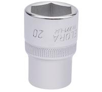 Elora 1/2"D 20Mm Esagono Socket Cromo Placcato Lunghezza Standard 15309