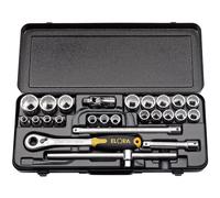 Elora Metrico Presa Set 1.3cmD Bi-Esagonale 25 Pezzi Standard Lunghezza 50648