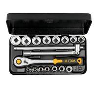 Elora Metrico Presa Set 1cmD 18 Pezzi Esagonale & Bi-Esagonale Standard