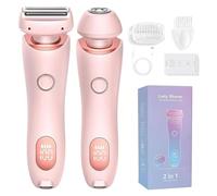 Elorixa Shaver,The Smooth Shave pro,2 in 1 Electric Shaver Razors for Women,Women's Bikini Trimmers,Women Electric Shaver,Wet and Dry Use(Pink)