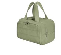 Elouva Toiletry Bag, 4-in-1 Multi-Functional Lightweight Makeup Bag, Large Capacity Wide-Open Travel Cosmetic Organizer, Puffy for Women with Handle (Green)