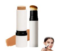 Elovra Blanc Cover Cream Stick, Fondotinta Coreano V Stick, Fondotinta Correttore 2 in 1 Impermeabile e Resistente al Sudore, Doppia Punta con Pennello Removibile, Idratante, Lunga Tenuta (C60)