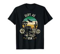 Eloy AZ USA Hotrod Design retrò in Stile Tramonto nel Deserto Maglietta