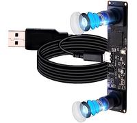 ELP 1.3mp Dual Lens USB Camera Modulo Sincronizzazione Webcam Board per Computer Mini UVC USB2.0 Lightburn Camera Ad Alta Velocità 960P 60fps Laser Engraver Macchina Fotografica Industriale Binoculare