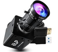 ELP 4K 60fps USB3.0 HDMI Camera Zoom Manuale Webcam H.264 Ad Alta Velocità UVC Lightburn Fotocamere per Computer Illuminazione Bassa Uscita Simultanea Zoom 10X Web_Camera per Windows Linux Mac