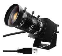 ELP 5-50mm 10X USB Zoom Fotocamera 12mp Zoom Manuale Webcam per Computer 1080P 120fps Messa a fuoco variabile Lightburn Camera ad alta velocità USB2.0 PC Cam Varifocal USB Security Webcam per