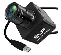 ELP 60fps USB 3.0 Camera, High Speed Global Shutter, 5MP Webcam, 4X 2.8-12mm Manuale Vario Lens, Golf Swing Motion Capture, Plug & Play, Linux, Mac OS, Windows