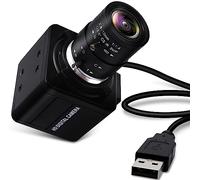 ELP Fotocamera USB con zoom ottico 4K, ultra HD, sensore IMX317, con obiettivo varifocale da 2,8 - 12 mm, 3840 x 2160 a 30 fps, messa a fuoco, fotocamera USB regolabile, plug and play per videocamere