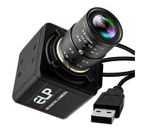 ELP Fotocamera USB HD da 16 MP, 2,8 - 12 mm, zoom ottico manuale 4x, obiettivo di montaggio CS, alta risoluzione per Lightburn OpenCV Live Streaming e microscopio USB Plug & Play per Windows, Linux e