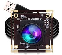 ELP Modulo fotocamera USB grandangolare da 16 MP con obiettivo fisheye da 170 gradi per Raspberry Pi e computer 4K Mini UVC USB2.0 Video Webcam Board industriale PC Lightburn Camera IMX298 USB con fotocamera per laptop