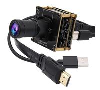 ELP Modulo telecamera USB HDMI 4K per computer mini fotocamera del PC UVC USB2.0 Lightburn fotocamera 2X zoom digitale Webcam Board H.265 CCTV 8mp USB telecamera di sicurezza per laptop (4 mm lente