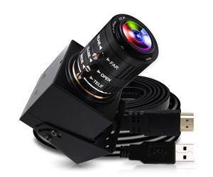ELP Telecamera 4K USB HDMI Zoom Manuale Webcam Messa a Fuoco Variabile Mini Telecamera Close-up per Computer Telescopio H.265 Telecamera di Sicurezza USB 8MP IMX415 Telecamera CCTV Industriale