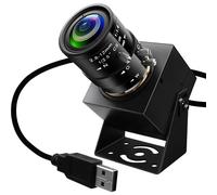 ELP Telecamera USB da 5 megapixel CS Mount Webcam con messa a fuoco manuale e teleobiettivo ottico a 4 vie da 2,8 a 12 mm 1944P 30fps telecamera industriale driver gratuito per Windows Linux Mac