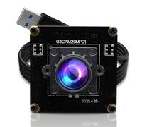 ELP Ultra HD 20MP USB3.0 Modulo Fotocamera per Computer Mini UVC 3840P USB3.0/2.0 Lightburn Telecamere per Windows Linux Mac Pi Grandangolare 95° (H) AR2020 4K 30FPS Webcam Board per PC Laptop Jetson