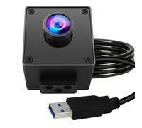 ELP Webcam grandangolare da 5 MP 60 fps con otturatore globale USB3.0, webcam a 110 gradi per computer, mini UVC USB3.0/2.0, fotocamera ad alta velocità Lightburn per laser (110 gradi senza