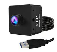 ELP Webcam grandangolare da 5 MP 60 fps con otturatore globale USB3.0, webcam a 120 gradi per computer Mini UVC USB3.0/2.0, fotocamera per PC portatile ad alta velocità Lightburn per Windows, Linux