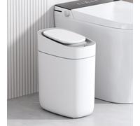 ELPHECO Pattumiera automatica da bagno con coperchio da 2,5 galloni con sensore sottile, 9 l, in plastica, impermeabile, con sensore di movimento, per camera da letto, soggiorno, spazio stretto