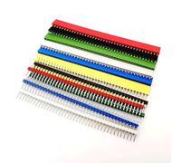 ELPOHL® 6 colori 2,54 mm Breakable Pin Header PCB Board singola fila 40 pin maschio e presa per Arduino Shield Pack di 12 (6 maschi, 6 femmine)