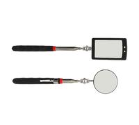 Elprico 2 Pcs Ispezione Telescopica Specchio LED LED Luce Flessibile Strumenti di Raccolta Retrattile Flessibile per Meccanici di Riparazione del Veicolo con Specchio Quadrato Rotondo