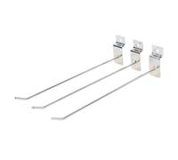 Elprico 50 Pezzi di Alluminio Robusto -laata -latte Ganci Appesi a Parete, Facile Installare per Abbigliamento/strumenti Organizzazioni di Slot Board Ganci per Casa/ufficio/negozio