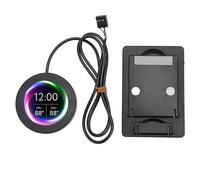 Elprico AIO Monitor Temperatura Computer per AIDA64, Monitor Temperatura CPU da 2,1, Kit di Aggiornamento Display LCD per Sistemi di Raffreddamento Ad Acqua, Tema Dinamico Supportato,