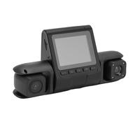 Elprico Cam Dash CANACHE a 3 Canali, Inside e Posteriore della Dash Cam 1080p, Fotocamera del Cruscotto per Auto, Telecamera a Tripla Auto con Carta da 32 GB, Registrazione del Ciclo,