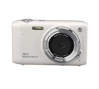 Elprico Camera Digitale 4K, Fotocamera Compatta Ultra Chiara da 58 MP con Zoom 16x, Autofocus per la Fotografia di Viaggio Vlog, Schermo HD, Facile da Usare per Principianti, Batteria (WHITE)