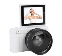Elprico Camera Digitale 4K per Fotografia, Fotocamera da Vlogging da 64 MP per YouTube con Schermo di Lancio da 2,8 "a 180 °, Punto Zoom Digitale 18x e Spara Camara con AI Anti-shake,