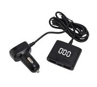 Elprico Caricatore Caricatore di Auto USB C da 78 W, Adattatore più Leggero di Sigaretta di Tensione con Cavo da 4,9 Piedi, PD30W 5 Porta di Ricarica per Auto Veloci, Accendino di