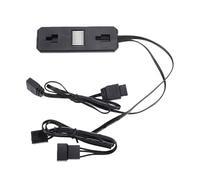 Elprico Cavo di Prolunga ARGB, Cavo di Prolunga Splitter RGB Indirizzabile da 1 a 3 5 V a 3 Pin per Estendere le Luci LED delle Ventole del PC del Computer, Migliorare L'efficienza di (BLACK)