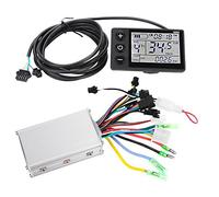 Elprico Controller Motore brushless Controller Motore Impermeabile 24V-48V, Pannello Display LCD Kit Controller Senza Scopa Scooter Bici elettrica(36V/48V 350W)