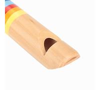 Elprico Flauto in Legno Giocattolo per Bambini Regalo Strumento Musicale Durevole e Sicuro per L'educazione Precoce e lo Sviluppo della Coordinazione Occhio-mano