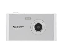 Elprico Fotocamera Digitale 5K, Fotocamera Ultra Sottile con Messa a Fuoco Automatica da 72 MP Zoom Digitale 16X Sensore CMOS Schermo da 2,8 Pollici per Adolescenti Studenti Fotografia (SILVER)
