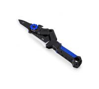 Elprico Giocattolo Spada Ascia 2-in-1 con Luce, Spray Nebbia e Suono (Blue) | Ruota tra spada e ascia, LED a colori dinamici, suono di scontro sensibile al colpo, spruzzo di nebbia fine, batteria