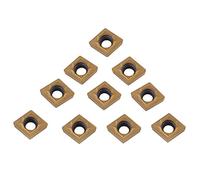 Elprico Inserti in Metallo Duro CNC da 10 Pezzi, Punte in Metallo Duro CNC Inserti utensile per tornitura con taglierina a Lama con Scatola CCMT060204-HM YBC251
