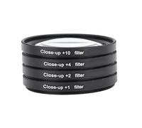 Elprico Kit Filtro per Lenti Macro Ravvicinato con Lenti +1, +2, +4, +10 per Fotografia, Filtri in Vetro Ottico, Costruzione a Doppio Filettatura, Protettivo Incluso per Vari Soggetti (55 mm)